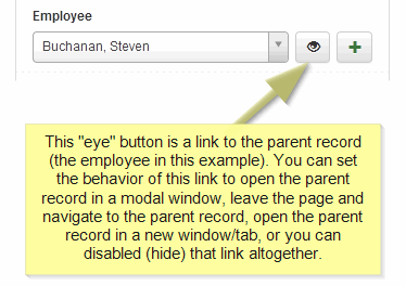 Field properties > Link to parent record in detail view